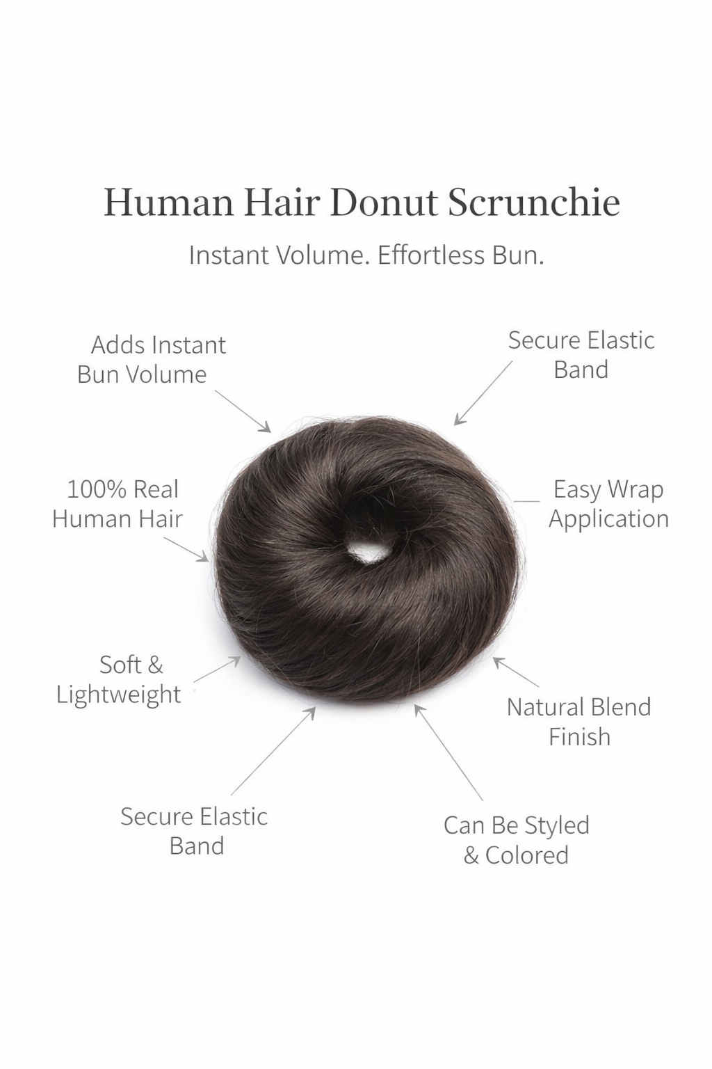 DONUT SCRUNCHIE (NATURAL BROWN)