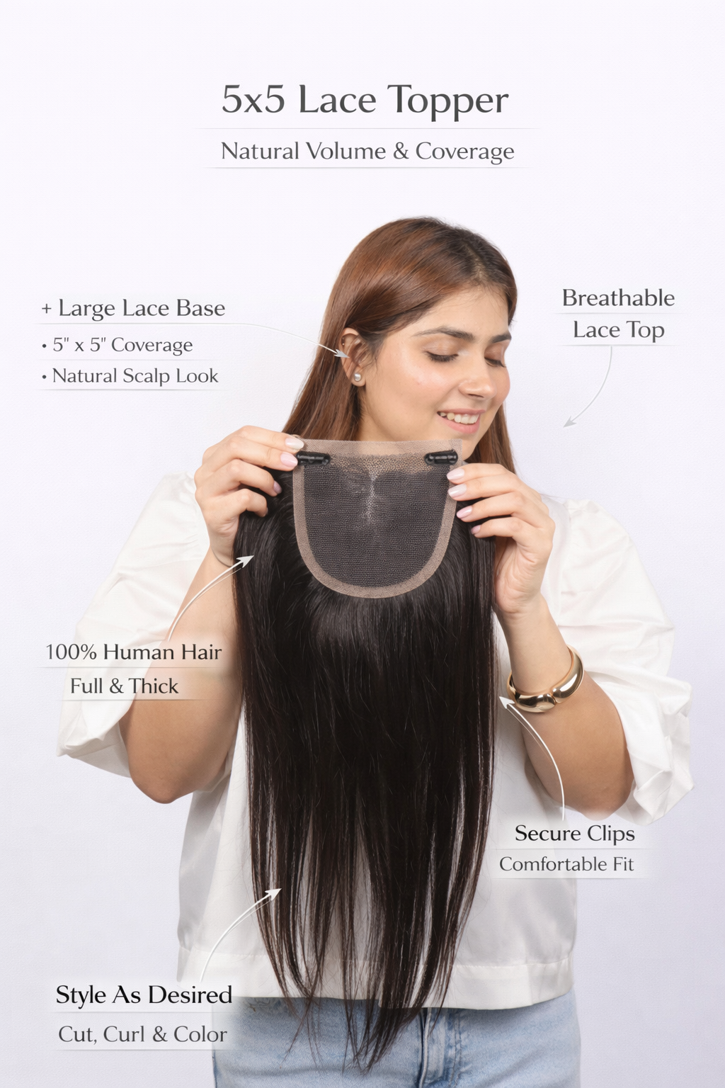 5*5 LACE TOPPER