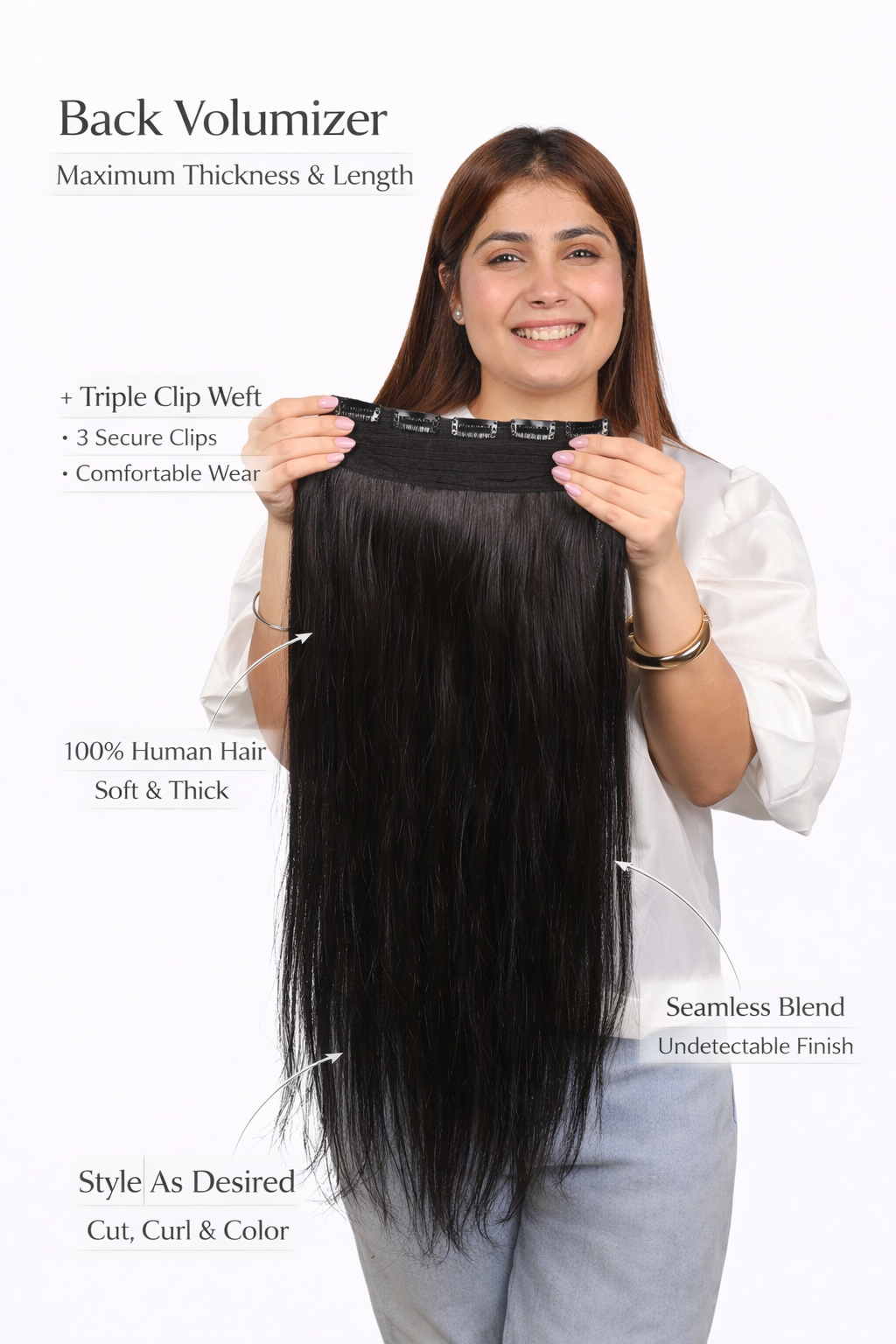 BACK VOLUMIZER (4 CLIP)