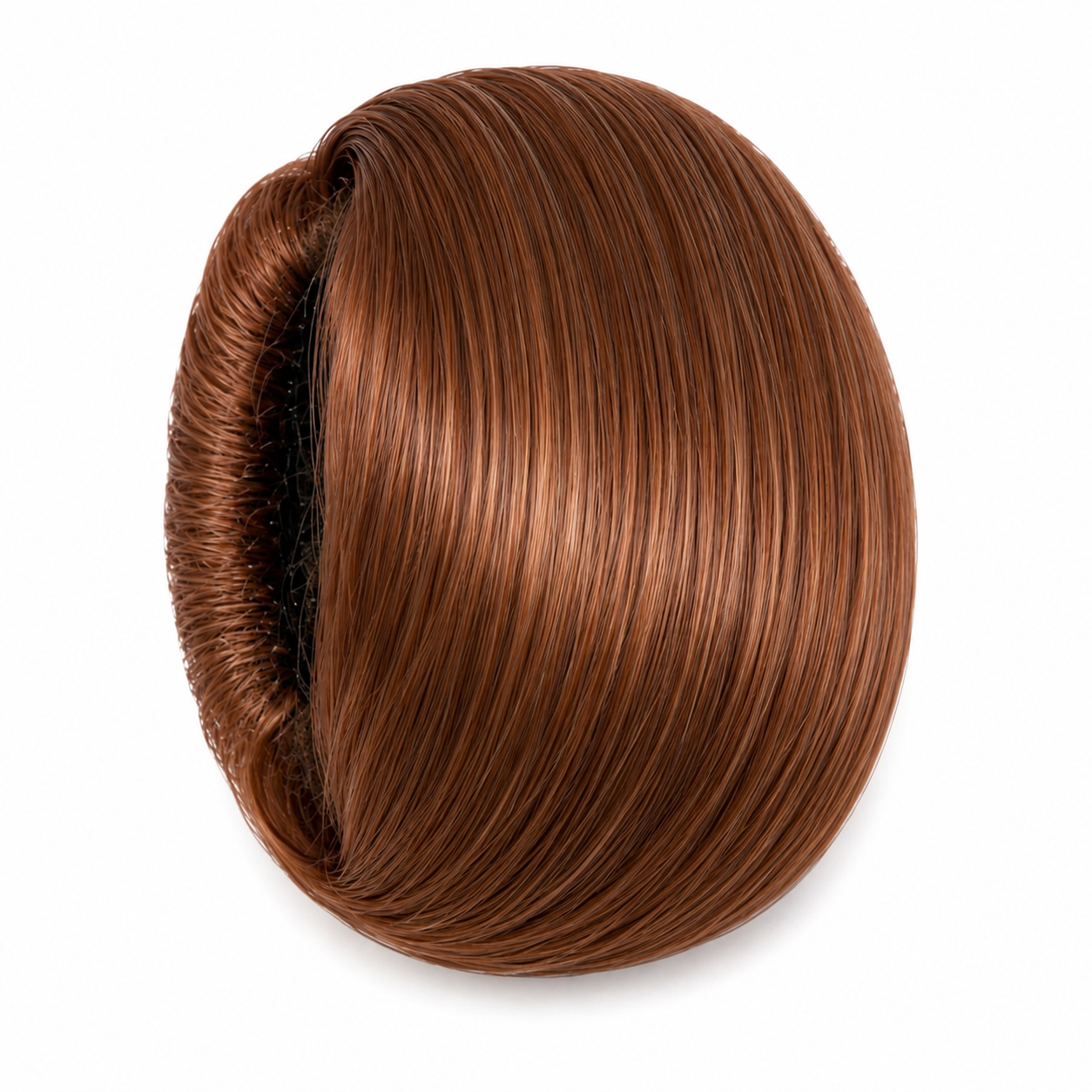 CLAW CLIP DONUT BUN (RED BROWN)