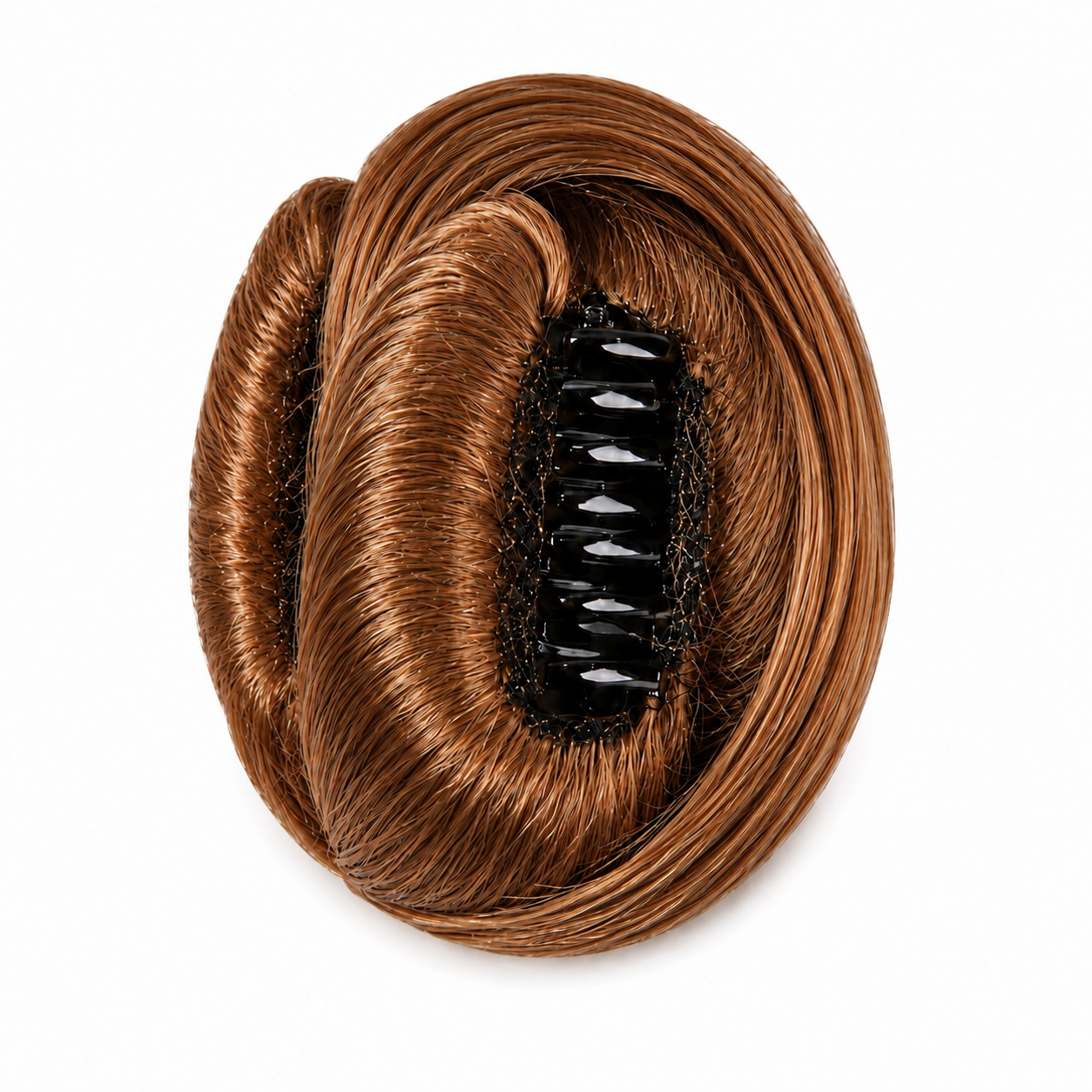 CLAW CLIP DONUT BUN (RED BROWN)